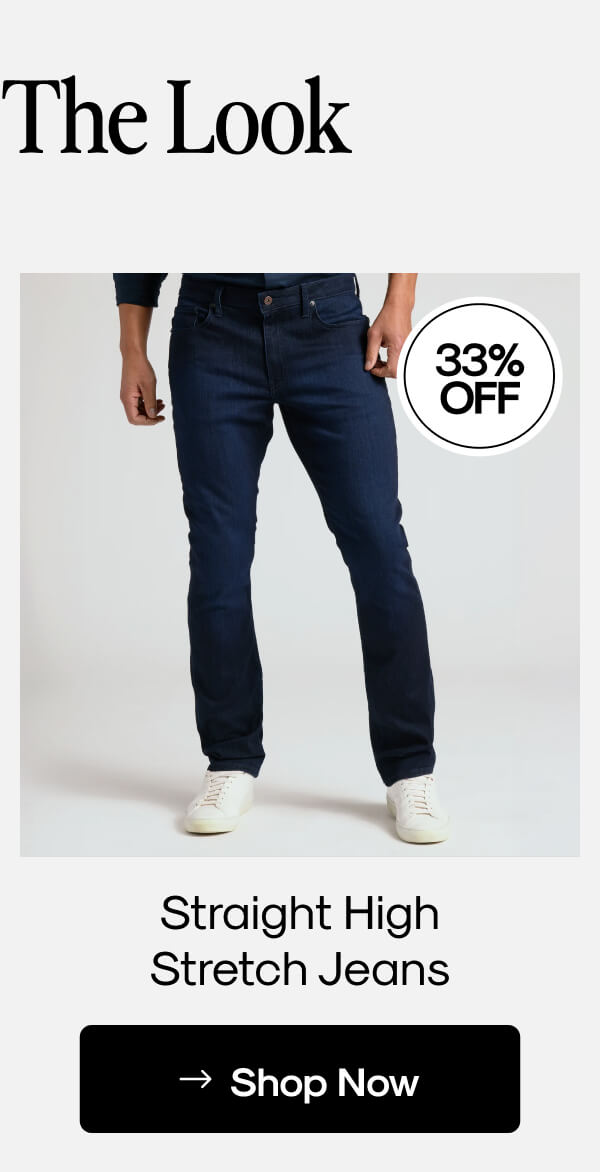 Straight High Stretch Jeans