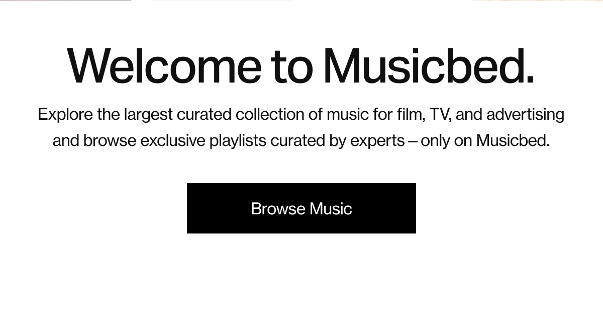 Welcome to Musicbed.