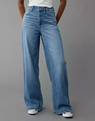AE Super High-Waisted Baggy Wide-Leg Jean