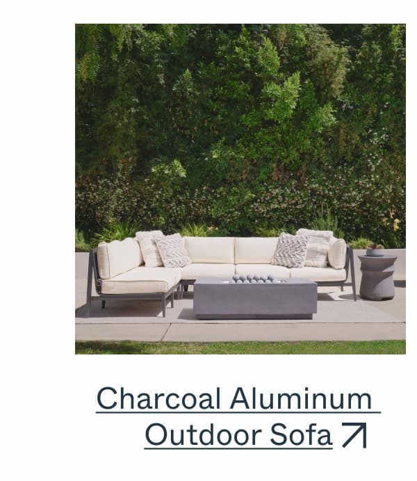 Charcoal Aluminum  Outdoor Sofa 