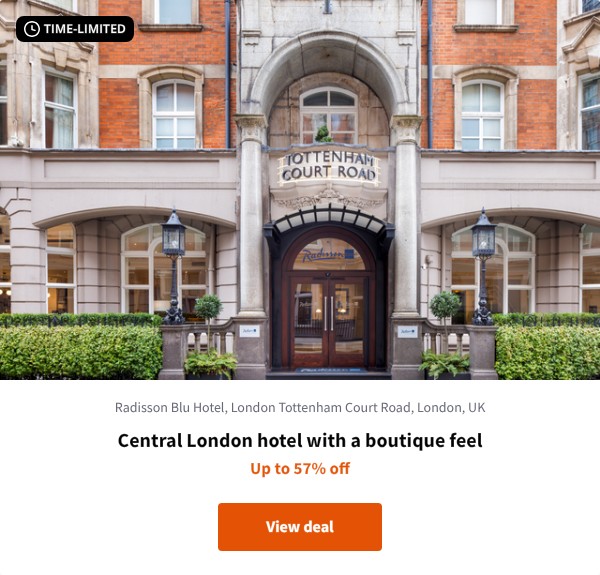 Central London hotel with a boutique feel