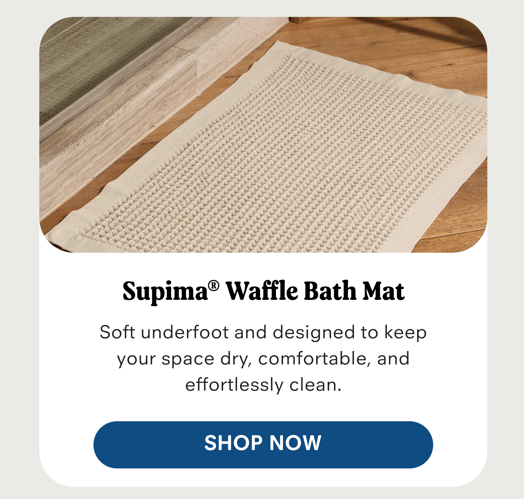 Shop - Supima Waffle Bath Mat