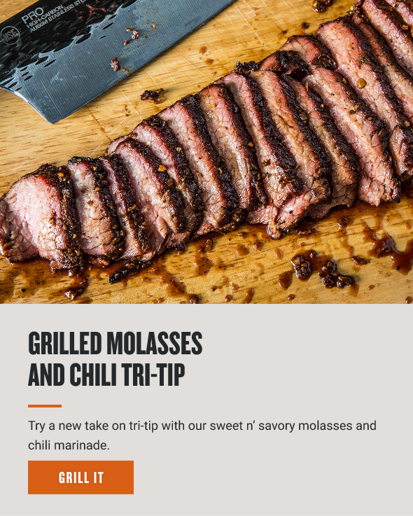 Grilled Molasses and Chili Tri-Tip 