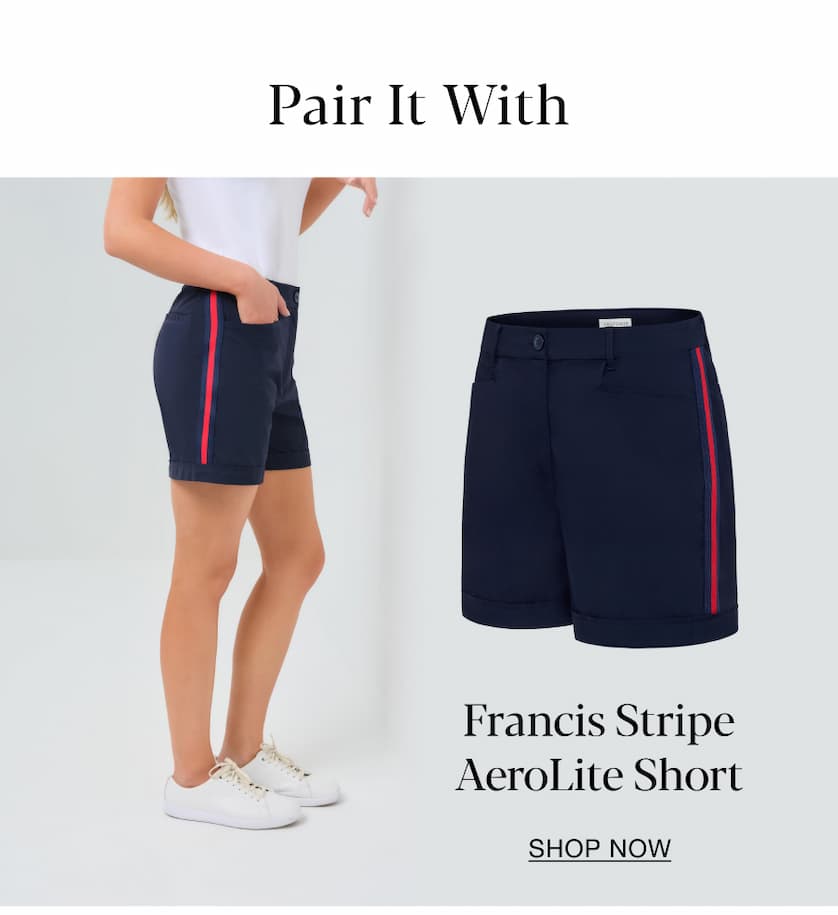 Francis Stripe Aerolite Short. SHOP NOW
