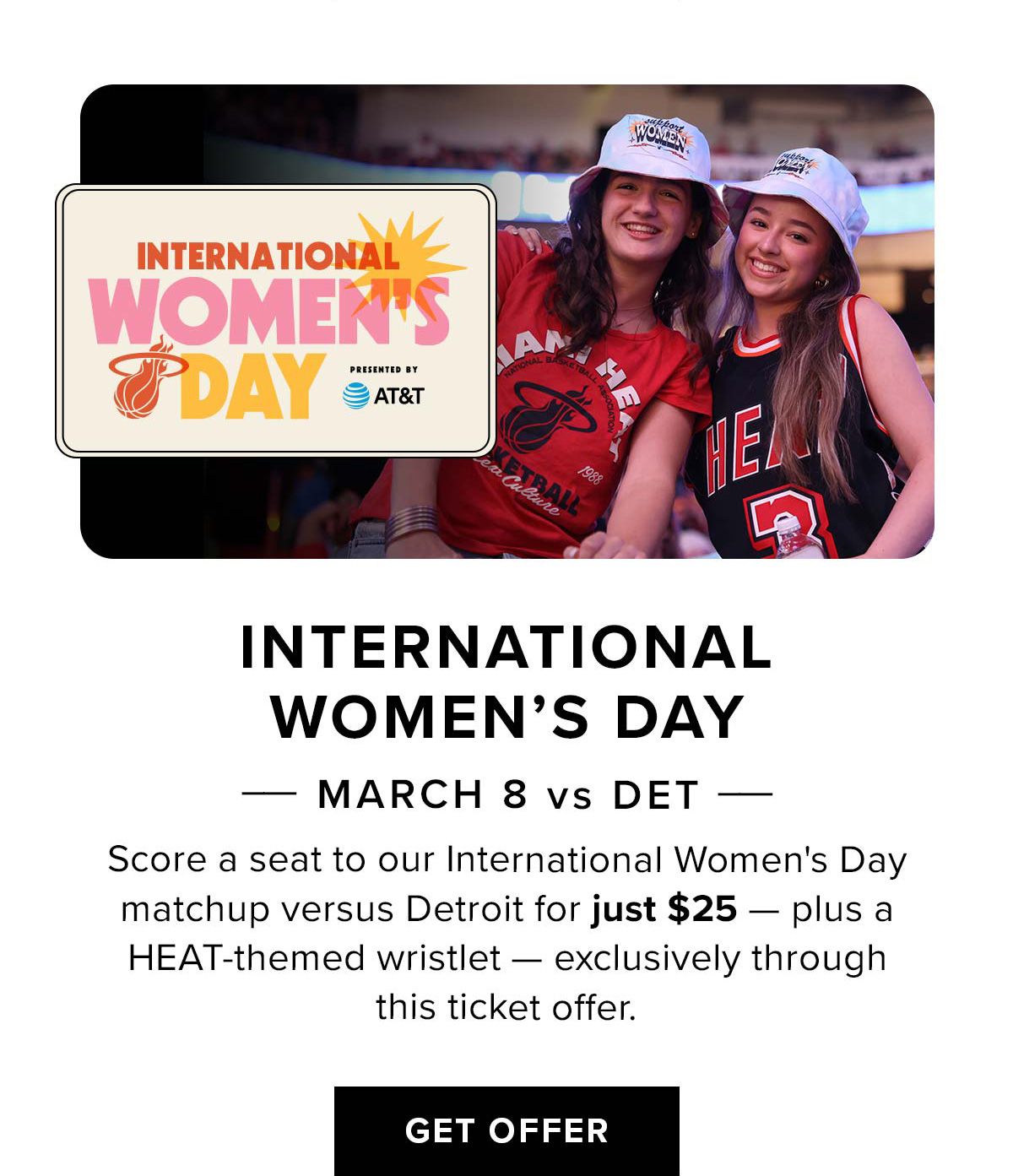 International Women's Day | March 8 vs DET | Get Offer