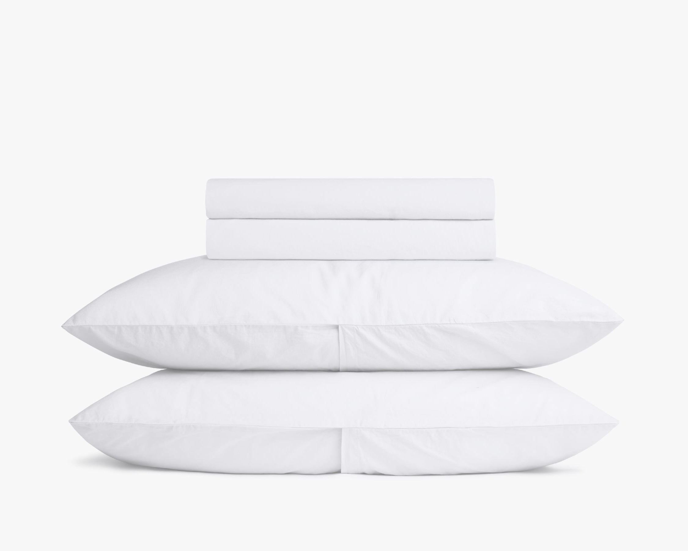 Percale Sheet Set -&nbsp;White F/Q