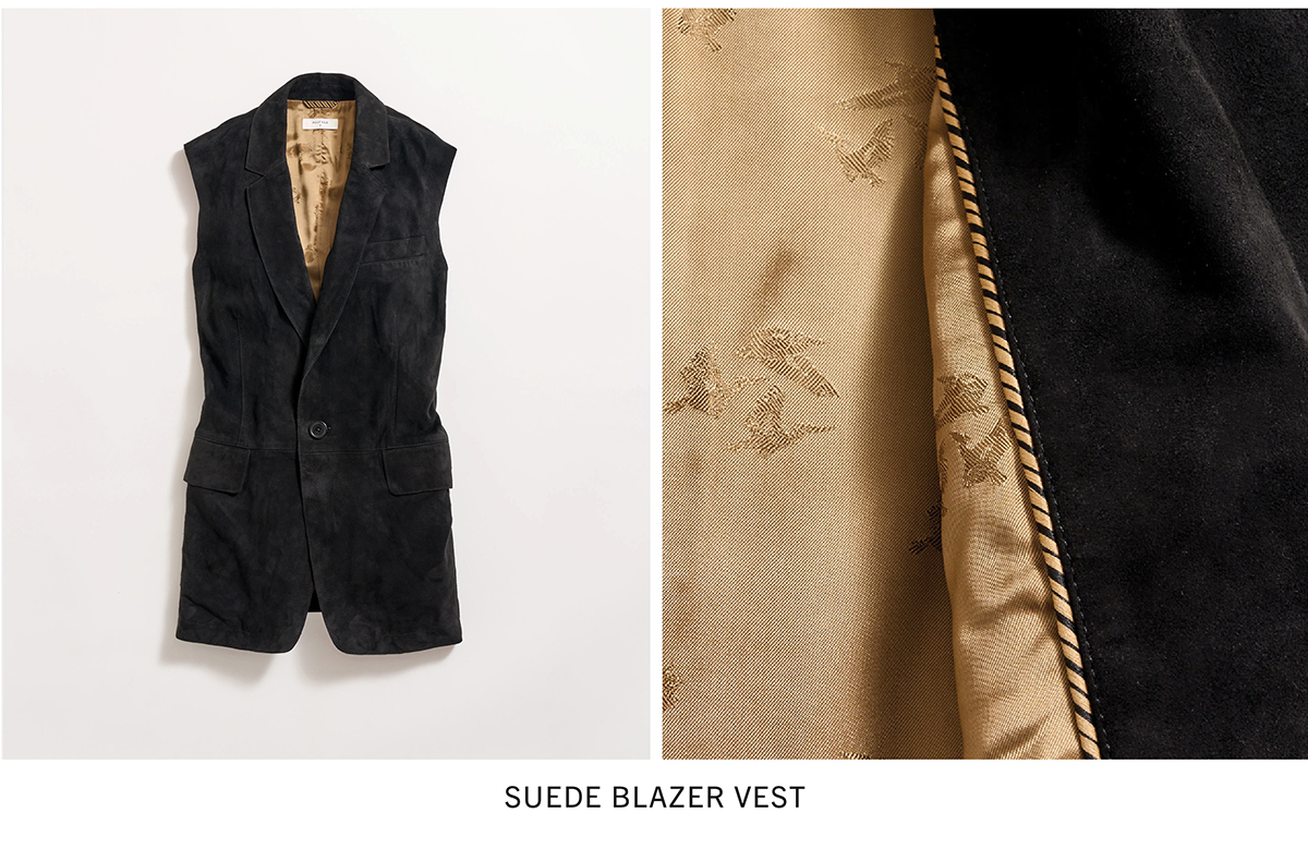 Suede Blazer Vest