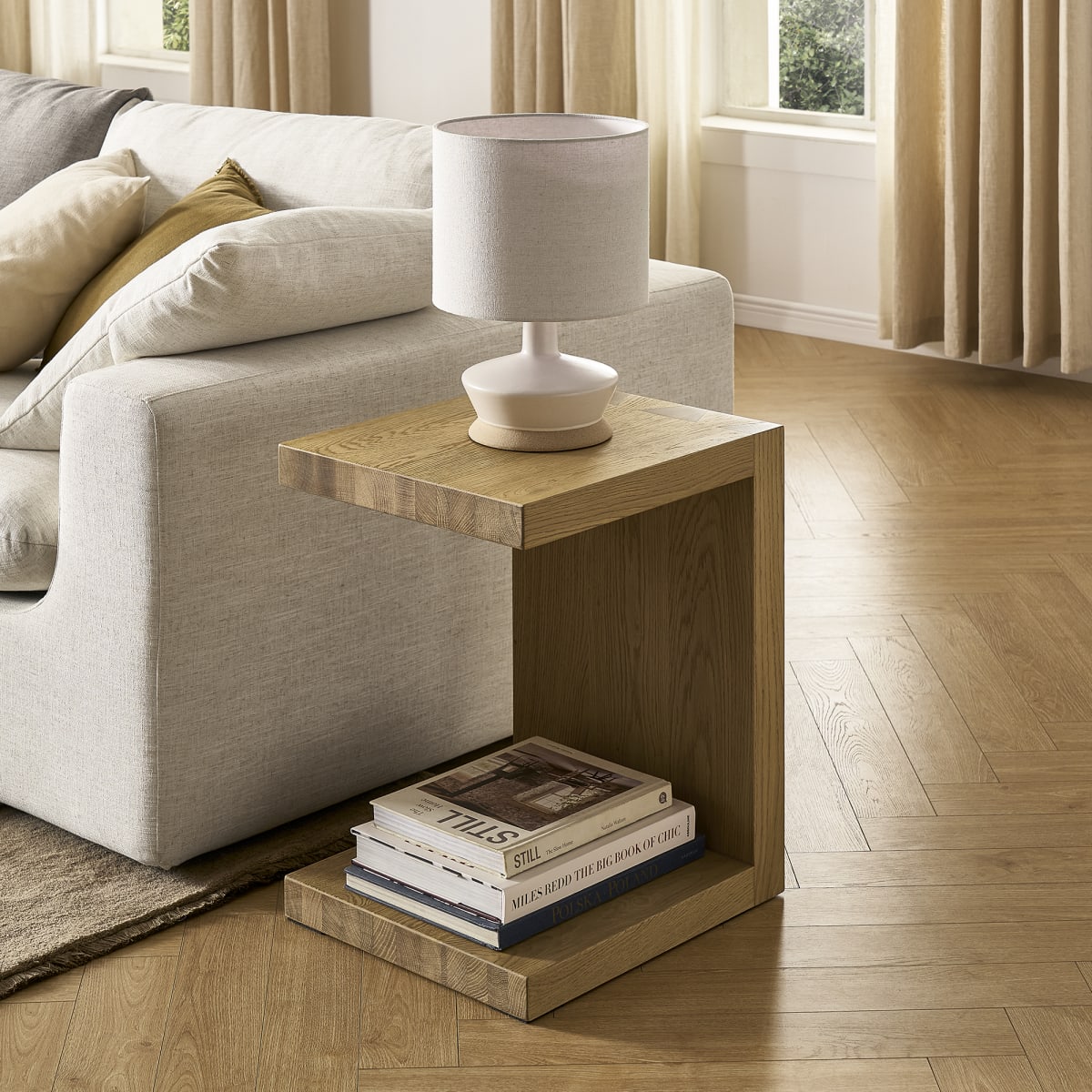 Image of Bradley C-Side Table, Natural