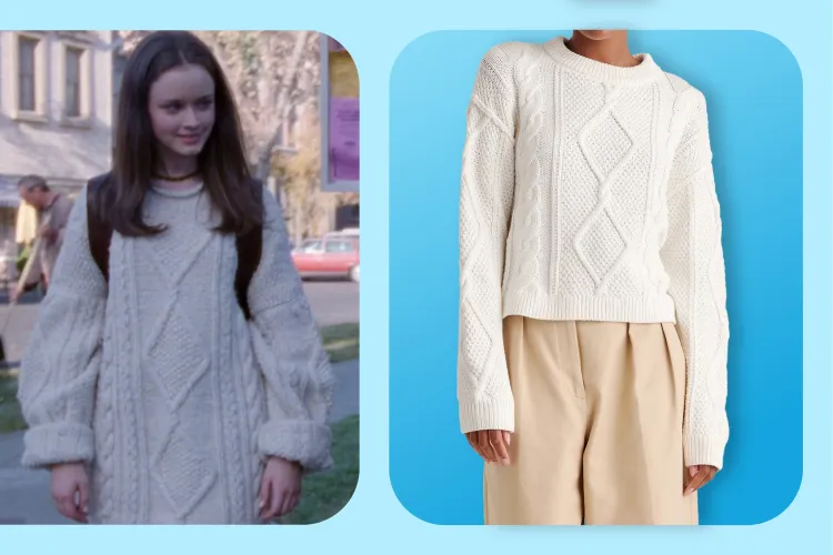 Selling Fast: This $50 Quince Sweater Looks Like Rory Gilmore’s Iconic Cable-Knit Style 