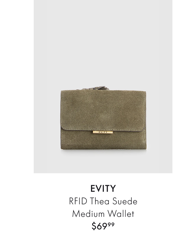 EVITY RFID Thea Suede Medium Wallet