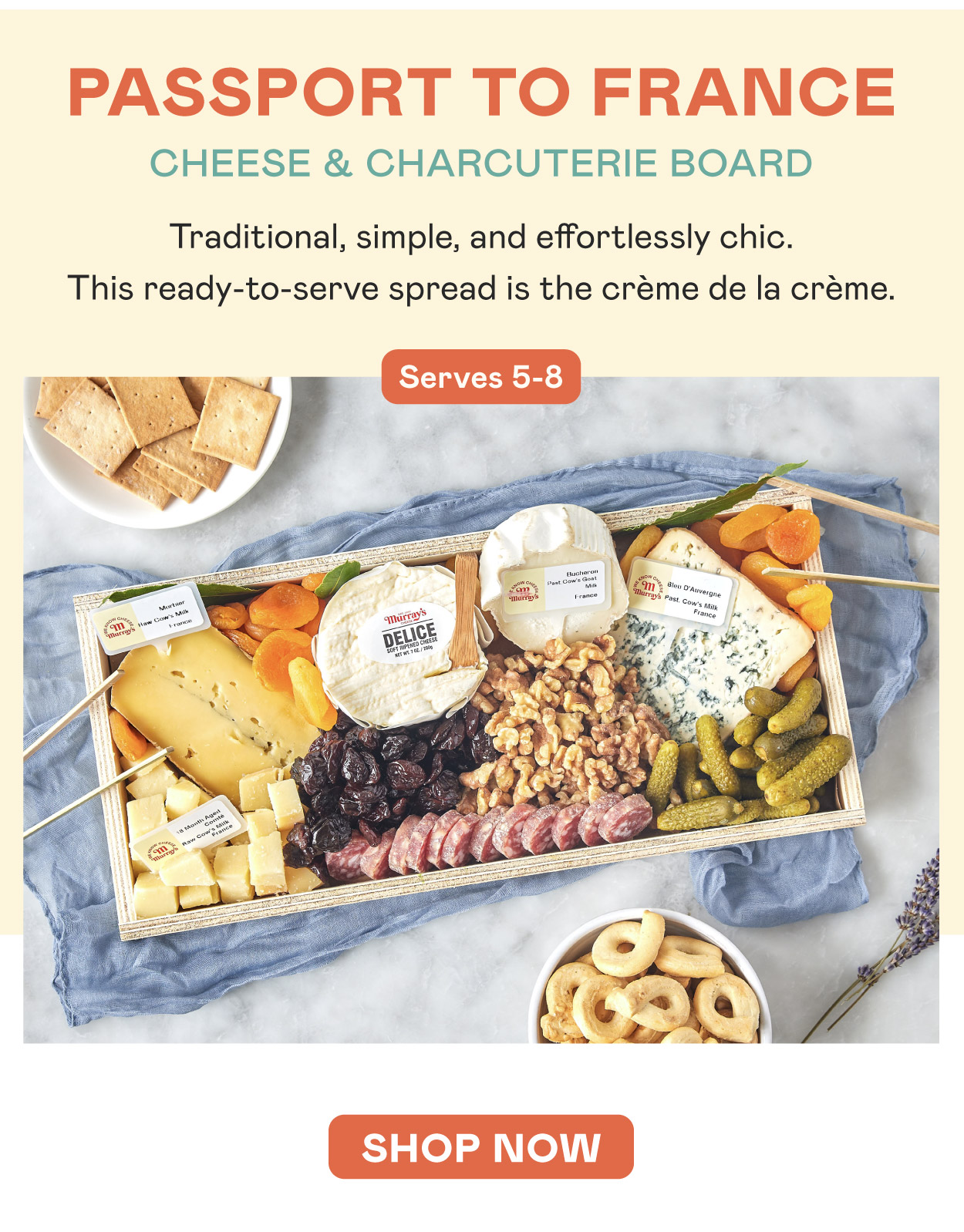Passport to France Cheese & Charcuterie Board​