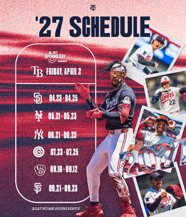 Check out the Minnesota Twins 2027 schedule!