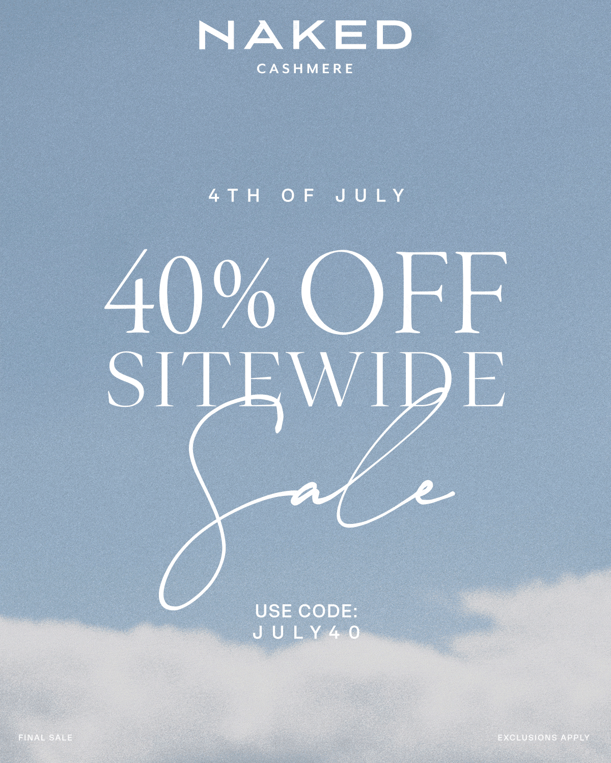 40% Off Sitewide Sale