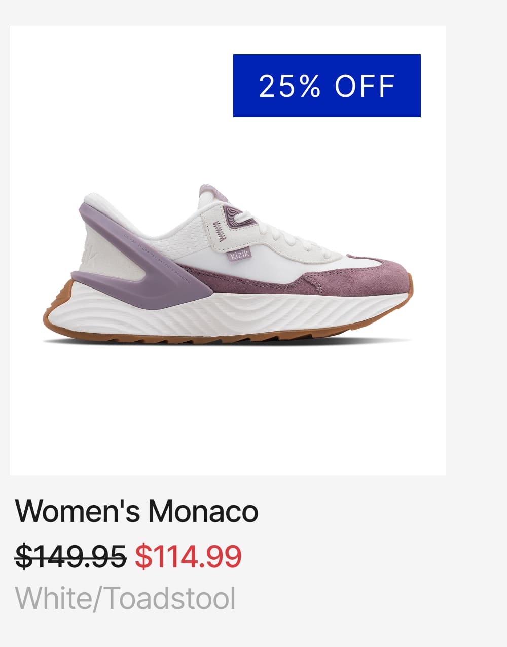 WOMEN'S MONACO - WHITE/TOADSTOOL