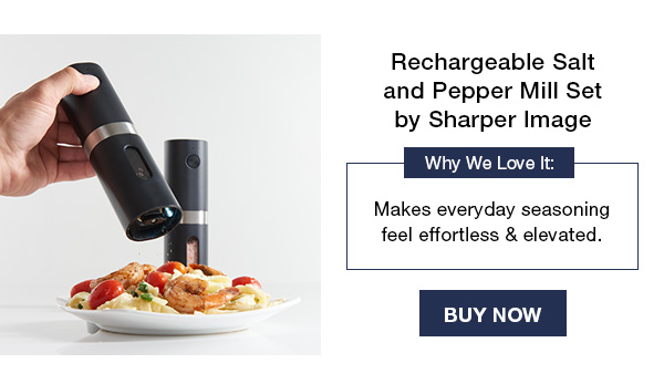 Rechargeable Salt and Pepper Mill Set by Sharper Image