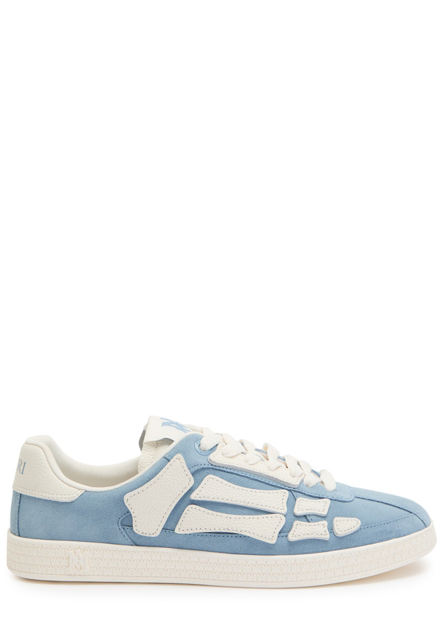 AMIRI Pacific Bones appliquéd suede sneakers