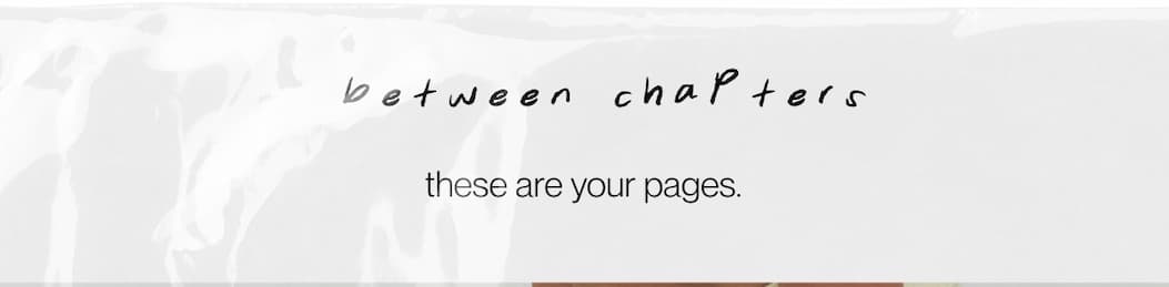 between chapters,  these are your pages.