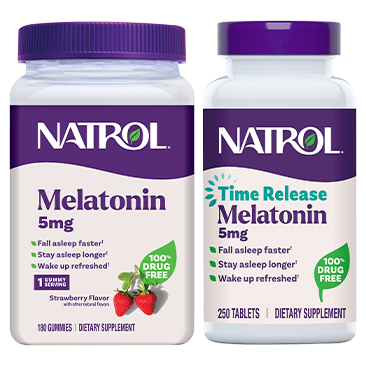 Natrol Melatonin 5 mg Time Release tablets or Gummies