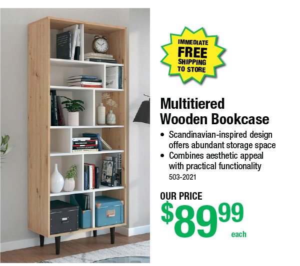 Multitiered Wooden Bookcase - ONLY $89.99!