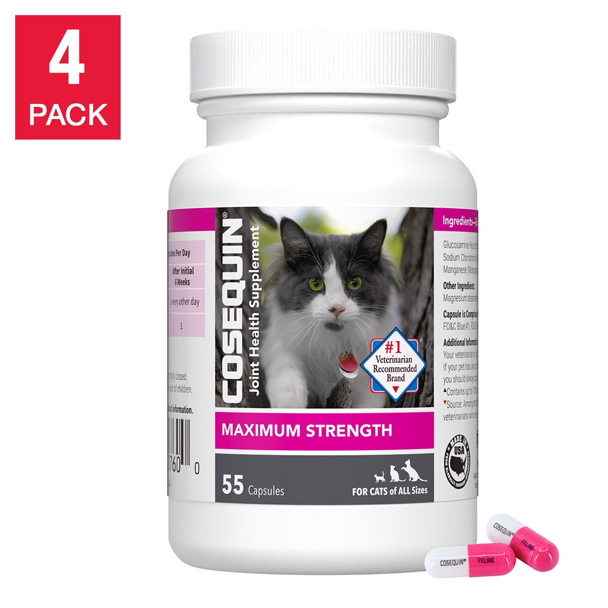 Cosequin Feline Sprinkle Capsules 55-Count, 4-Pack