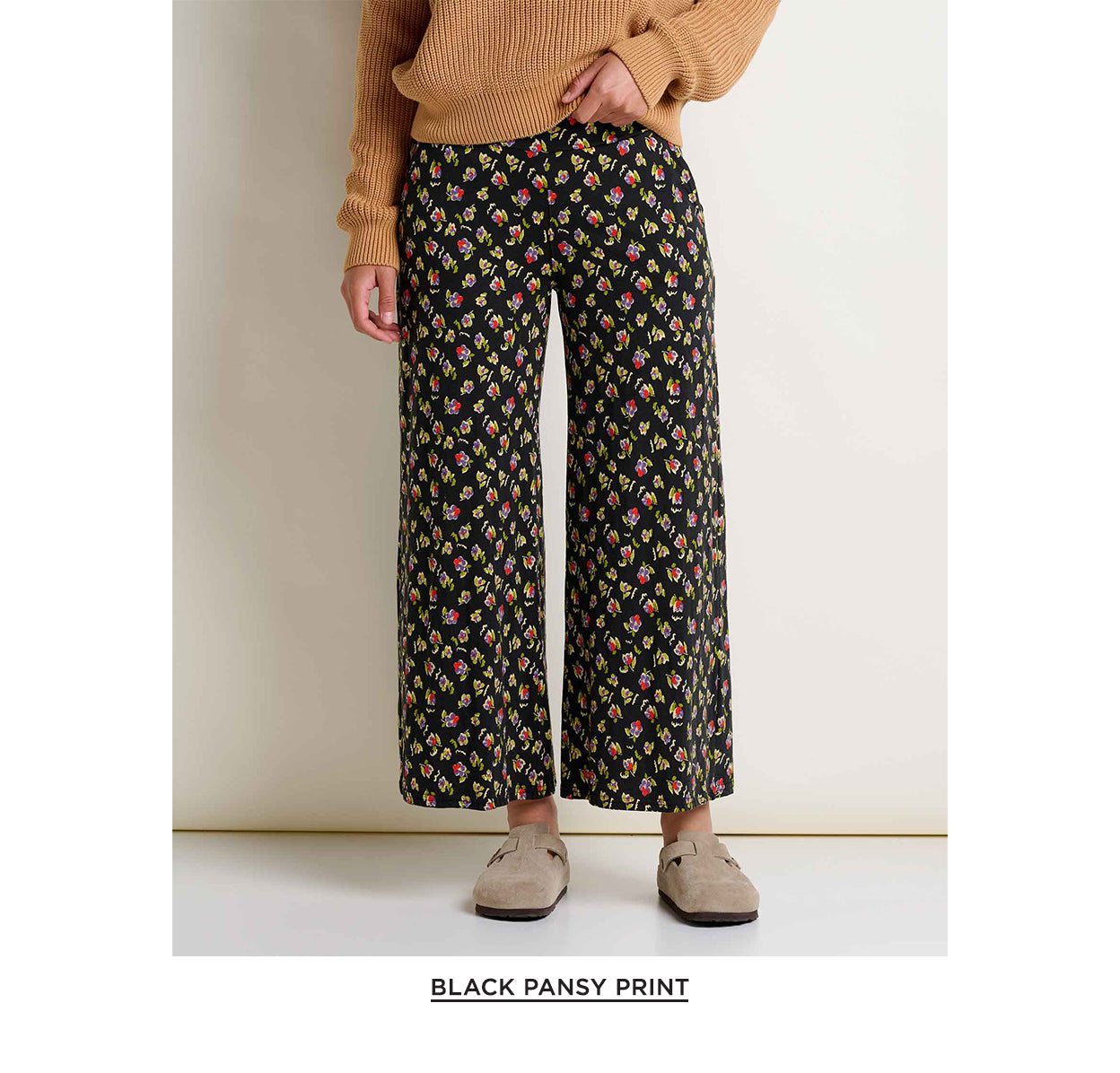 Black Pansy Print