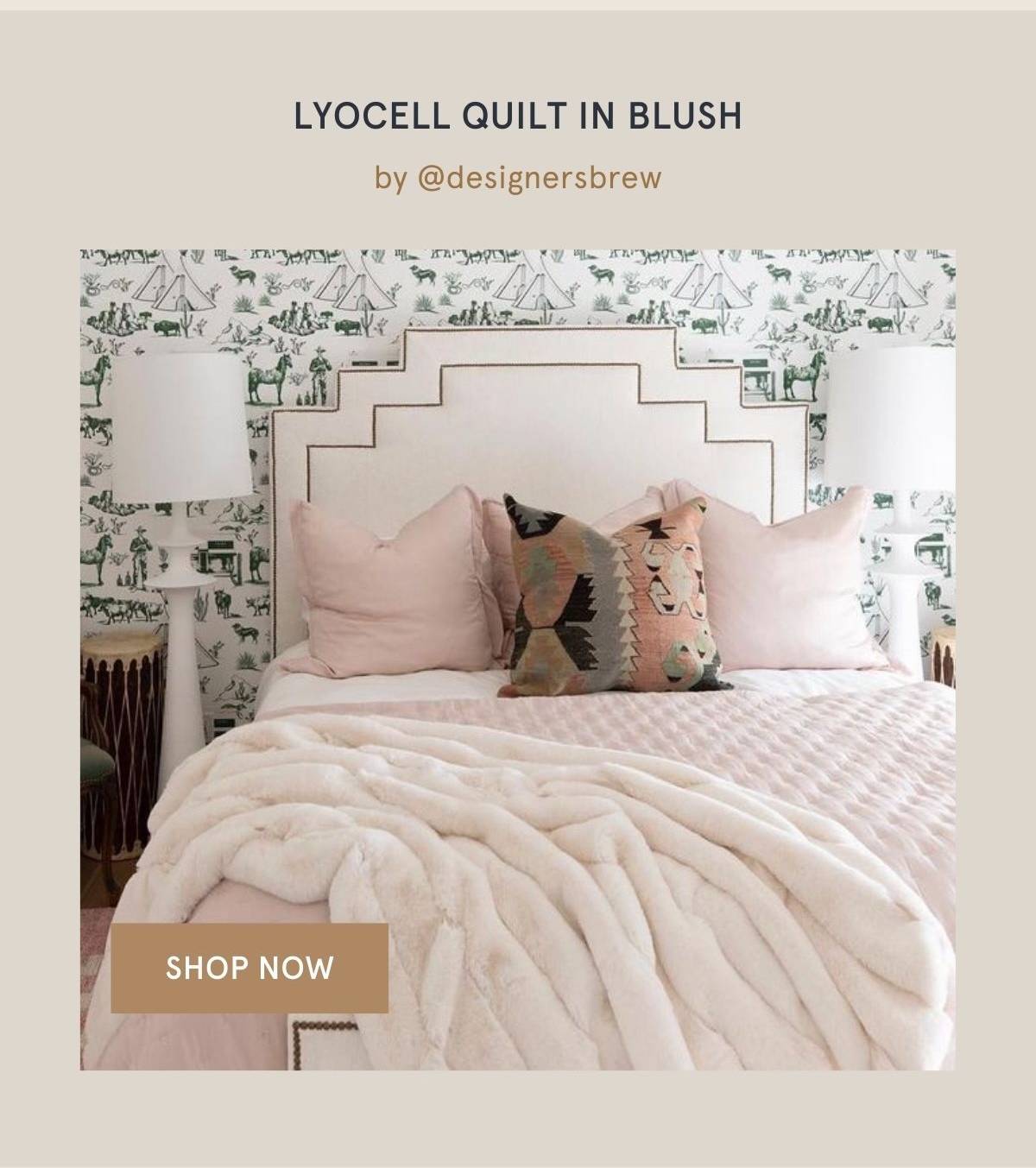 LYOCELL QUILT IN BLUSH