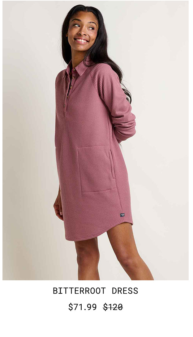 Bitterroot Henley Dress: Was $120 Now $71.99