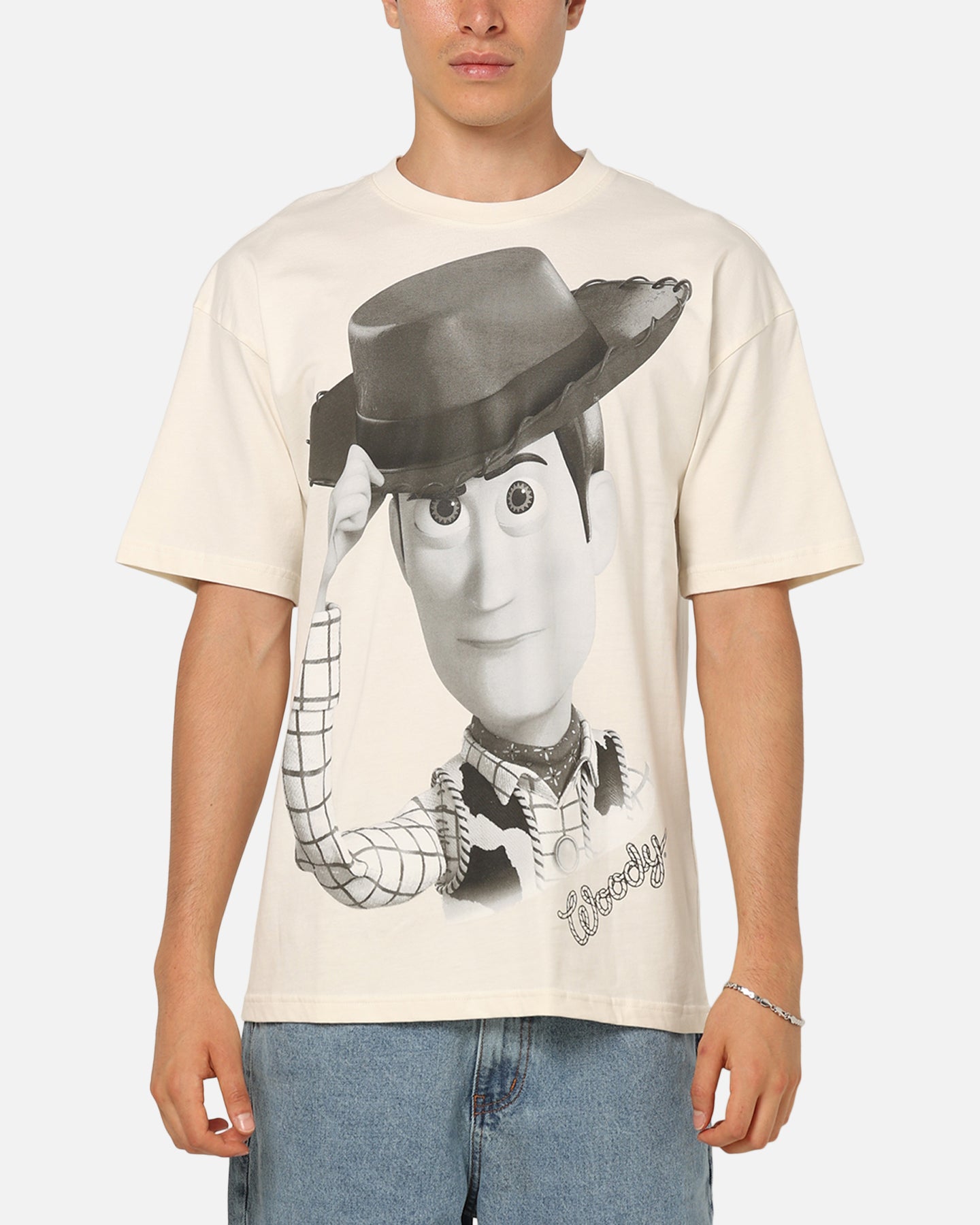 Image of 73Studio Disney Pixar Toy Story Woody And Bullseye T-Shirt Off White