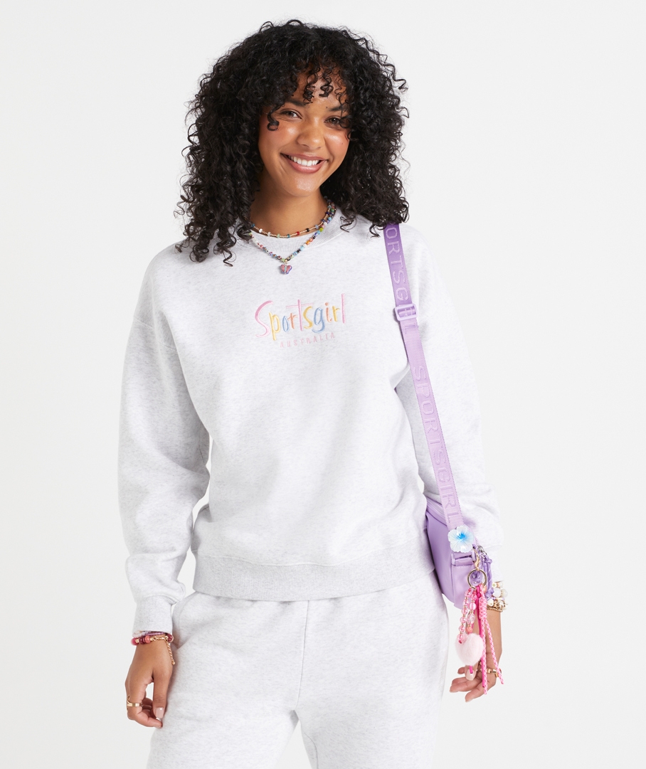 SPORTSGIRL TRADITIONAL LOGO CREW NECK SWEAT