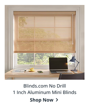 Blinds.com No Drill 1 Inch Aluminum Mini Blinds | Shop Now >