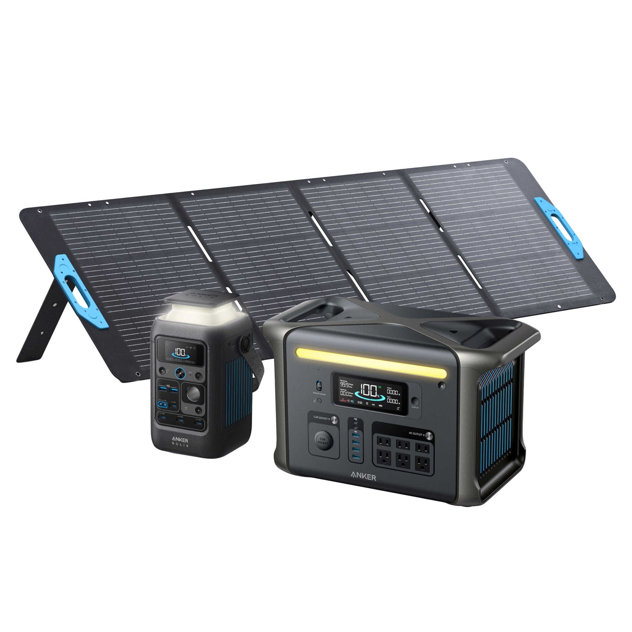 Anker SOLIX F1500 + C300X DC Portable Power Station with 200W Solar Panel