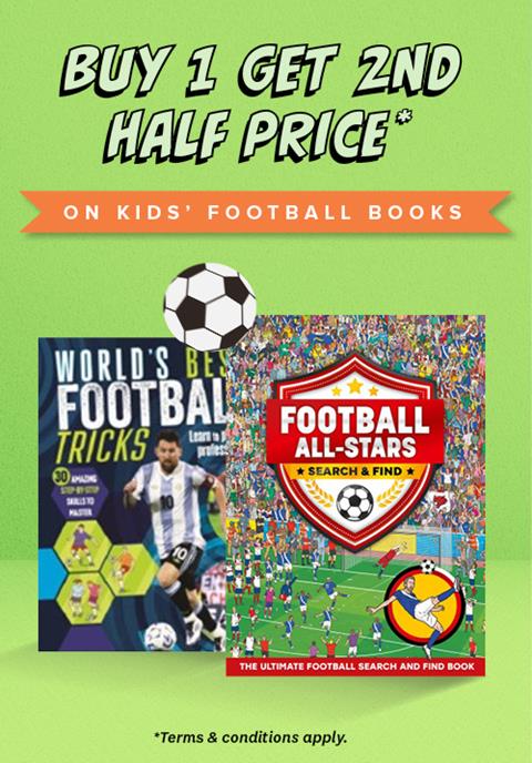 Buy 1 Get 2nd Half Price on Kids' Football Books