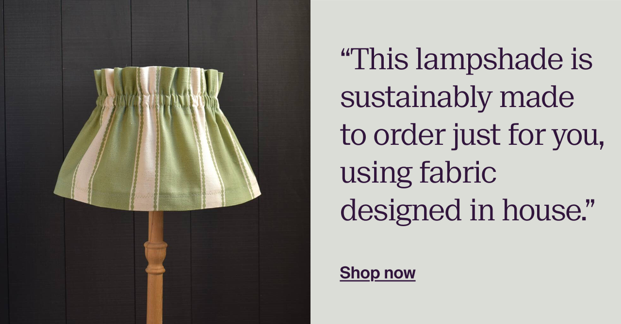 Dolly Green Stripe Scrunchie Lampshade
