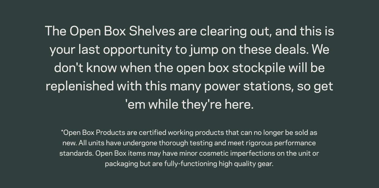 SHOP OPEN BOX