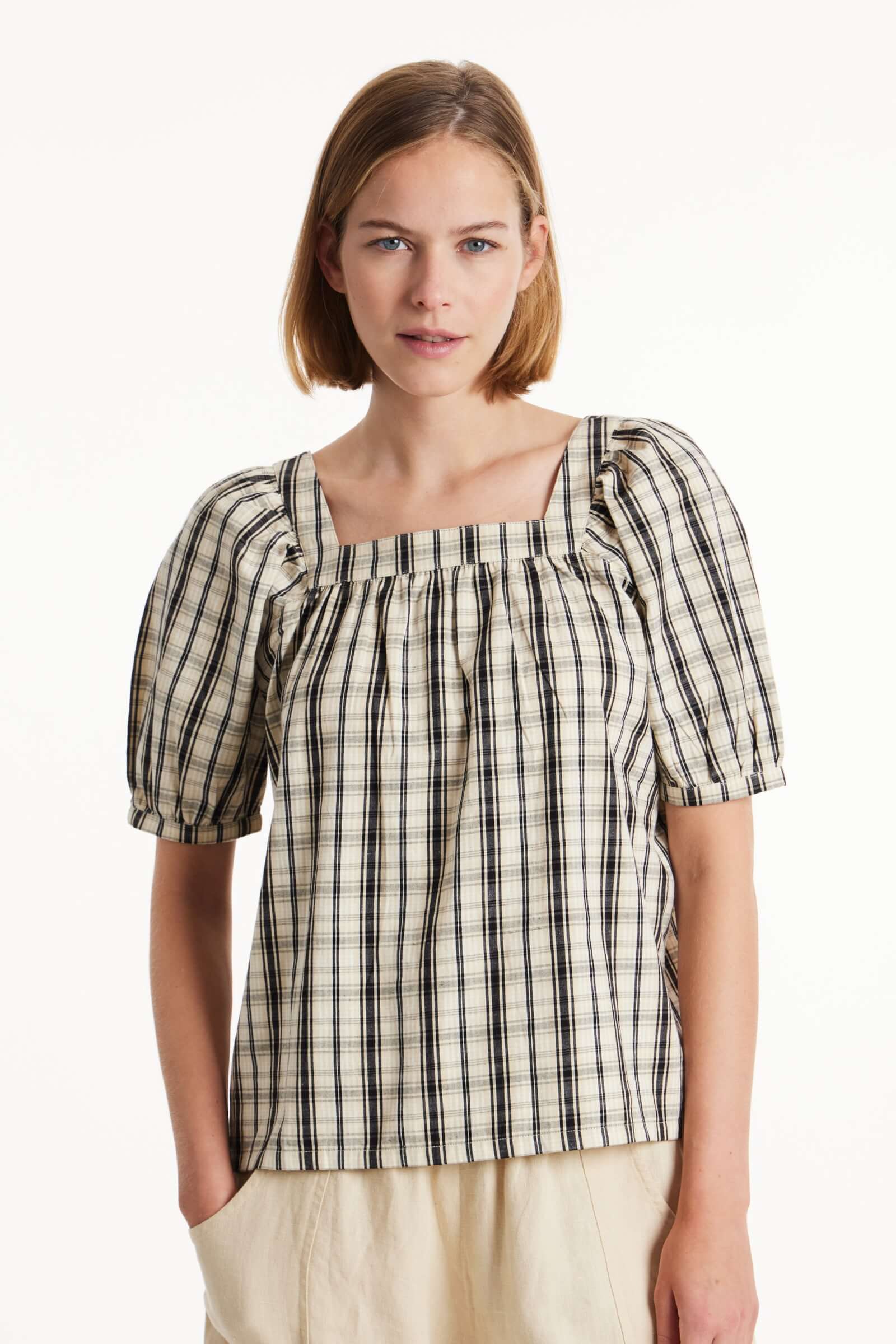 Talia Checked Top