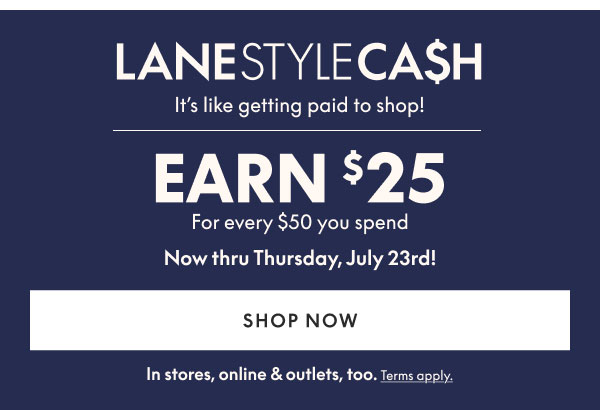 Earn $25 for Every $50 You Spend