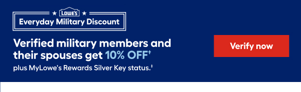Verified military members and their spouses get 10% OFF†