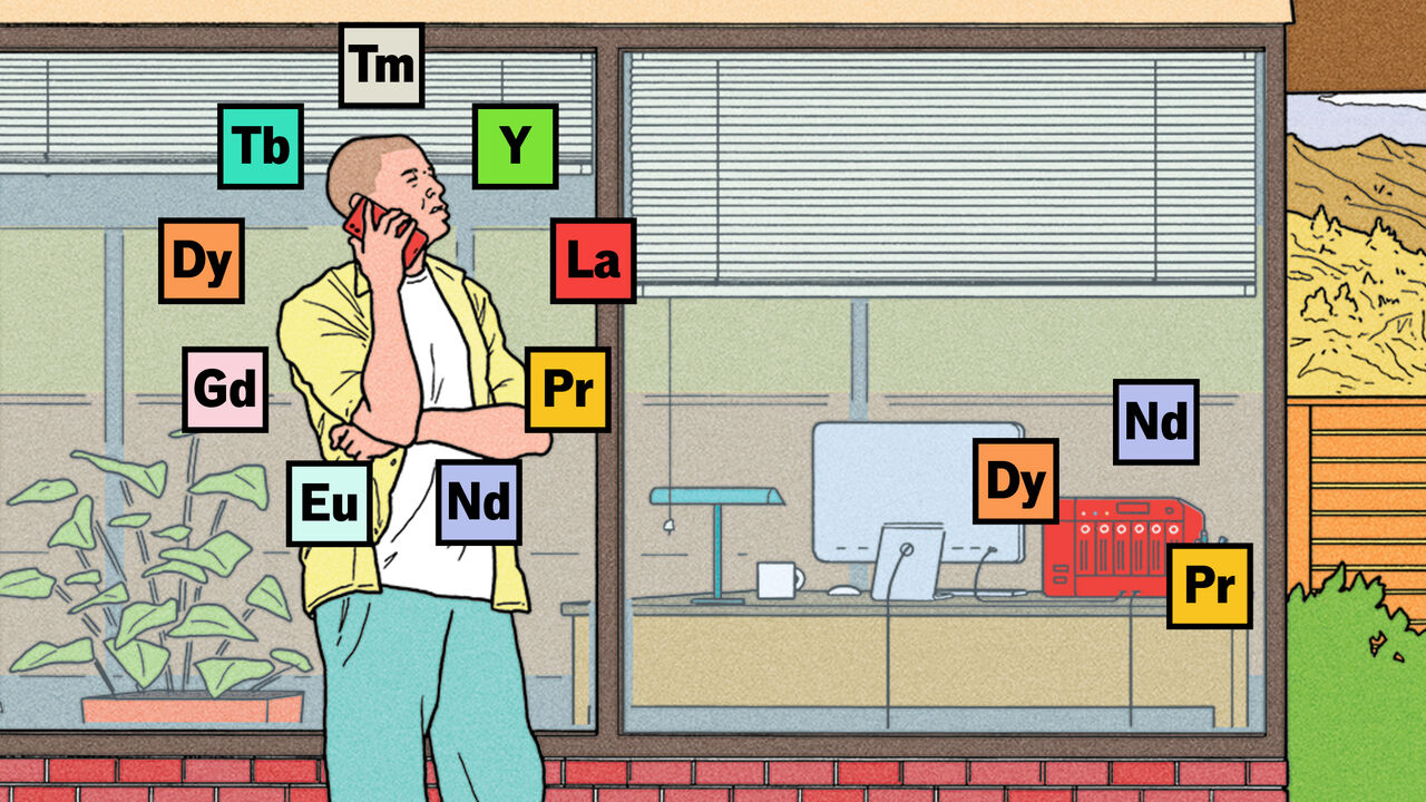 An illustrated guide to where Rare Earth Elements are found in everyday products and technology.