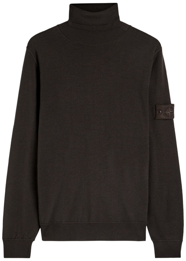 STONE ISLAND Ghost roll-neck wool top