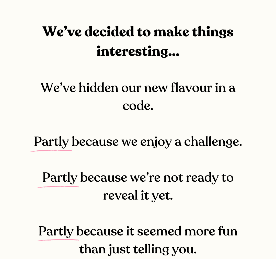 new flavour teaser