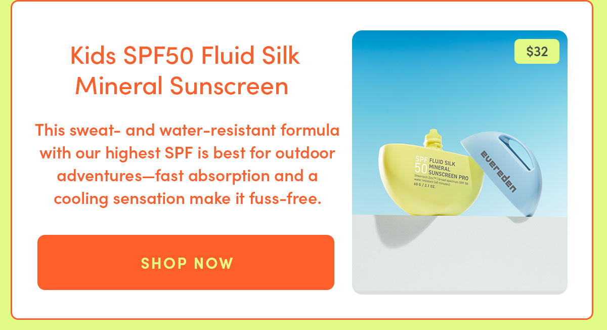 Kids SPF50 Fluid Silk Mineral Sunscreen PRO