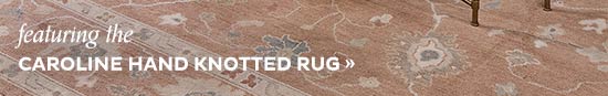 Featuring the Caroline hand knotted rug