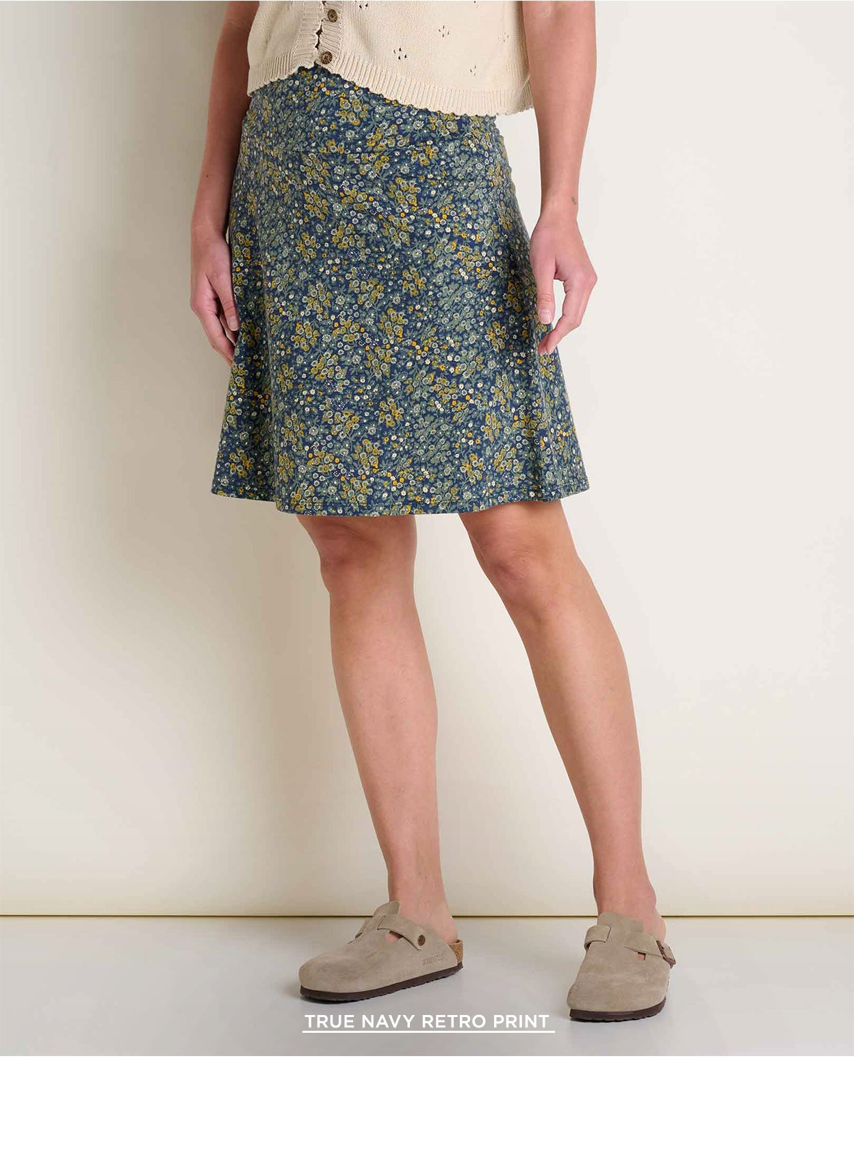 True Navy Retro Print