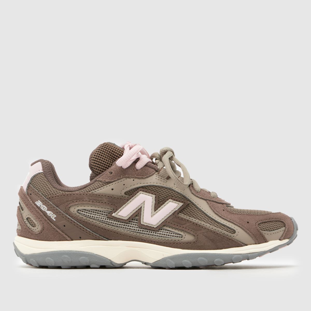 A brown New Balance trainer