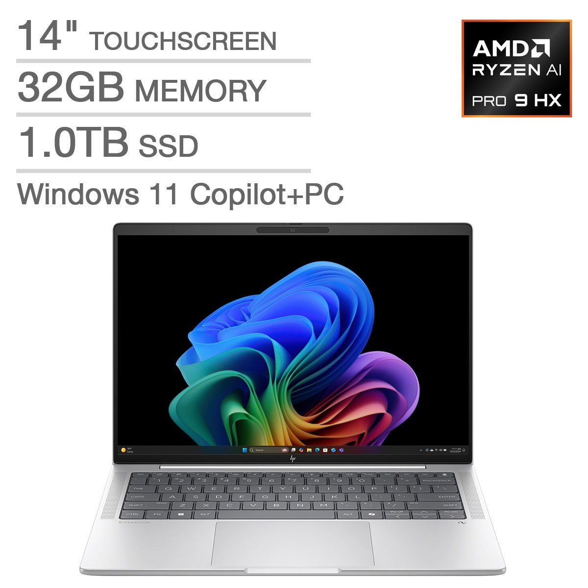 HP EliteBook X 14-inch OLED CoPilot+ PC Laptop with AMD Ryzen AI 9 Processor