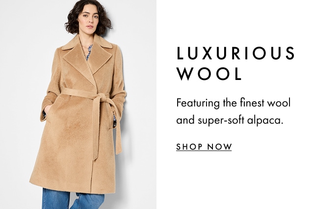 Woman wearing a wool coat