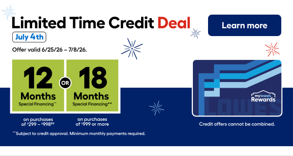 Limited Time Credit Deal Offer valid 6/25/26 7/8/26.