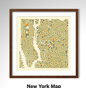 New York Map by Jazzberry Blue
