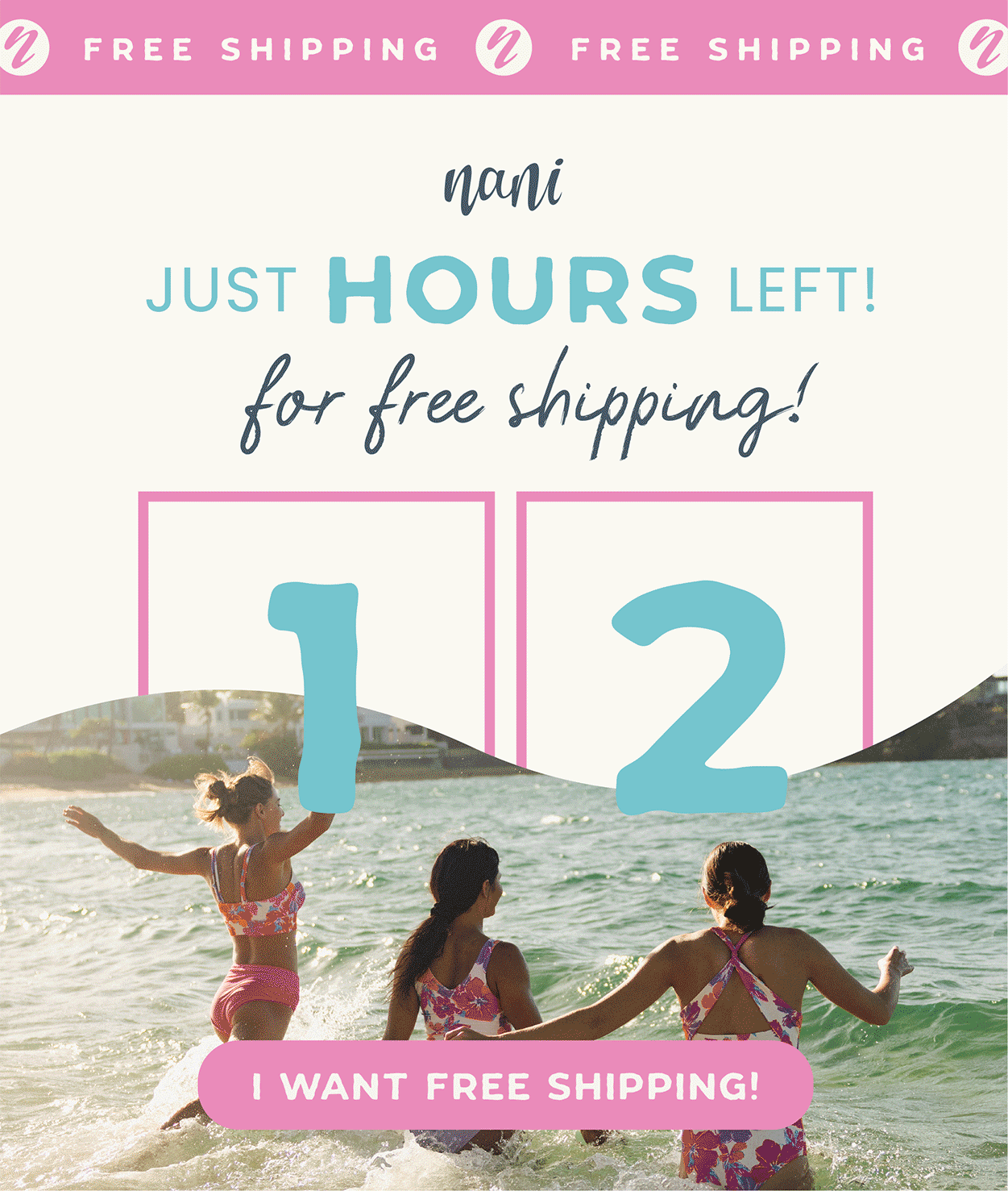 Just hours left for free shipping!