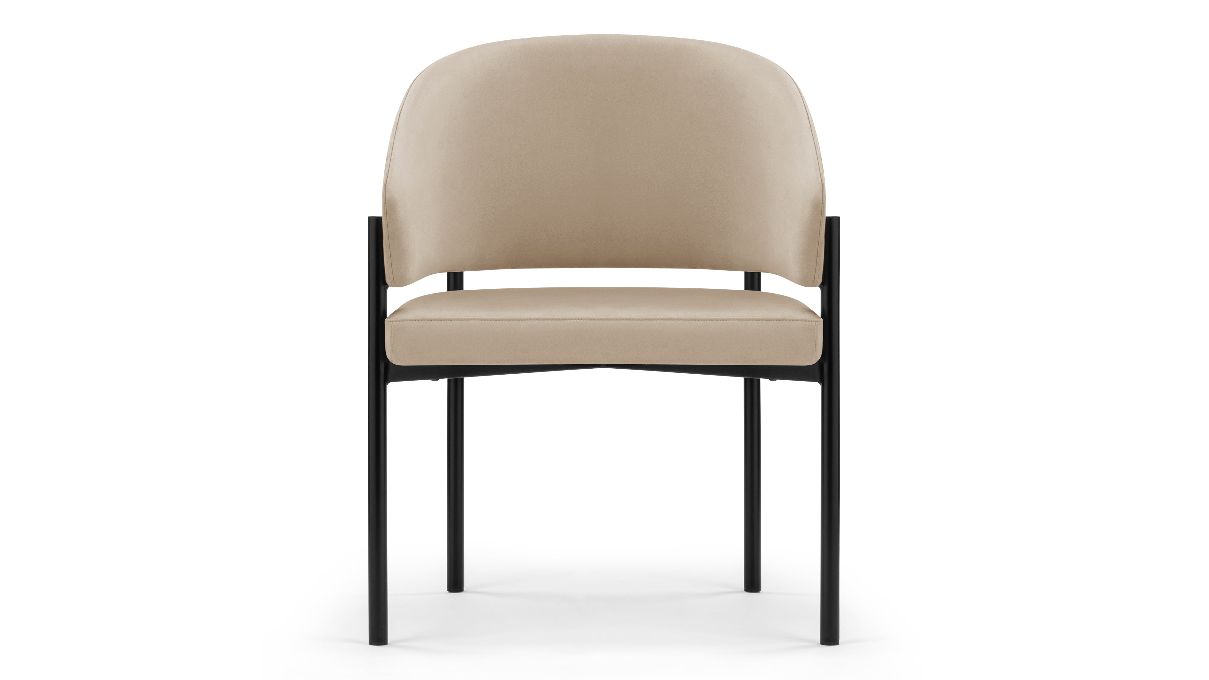 Image of Esme - Esme Dining Chair, Latte Vegan Suede and Black